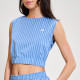 Ellesse Γυναικεία αμάνικη μπλούζα Resort Stripe Sarzana Top